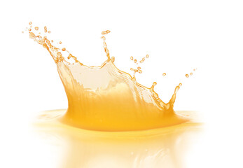 Fototapeta na wymiar Splashing tasty fresh juice on white background