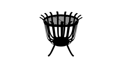 Fototapeta premium Brazier with Barbecue Grill
