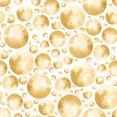 Watercolor confetti polka dots monochrome seamless pattern