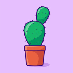 Angel wings cactus plant Vector Flat Icon Flat Design