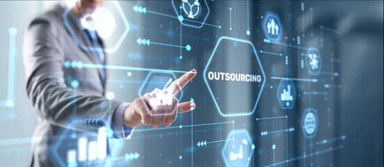 Outsourcing Human Resources Global Recruitment concept