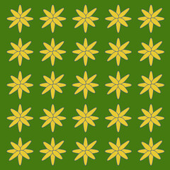 seamless pattern with yellow flowers