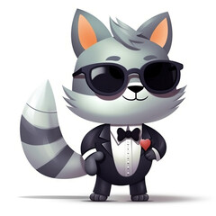 サングラスをかけたネコ