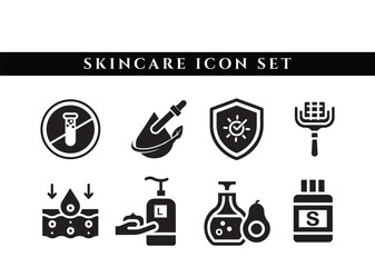 Skincare icon set 2023