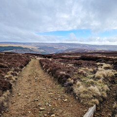 Ladybower Reservoir, National Park Peak District in UK, 2023 March.