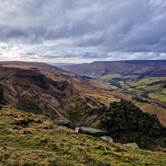 National Park Peak District in UK, Near Ladybower reservoir, Alport Castle 2022.