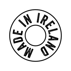 Made in Ireland text emblem stamp, concept background