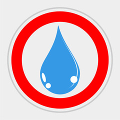 water drop sign