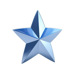 Obraz premium 3D star blue created with generative AI