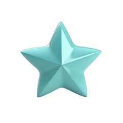 3D blue, turquoise star created with generative AI