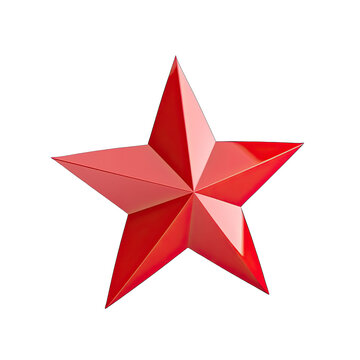 3D red star created with generative AI