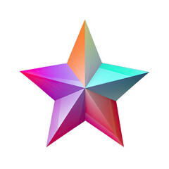 3D star colorful created with generative AI