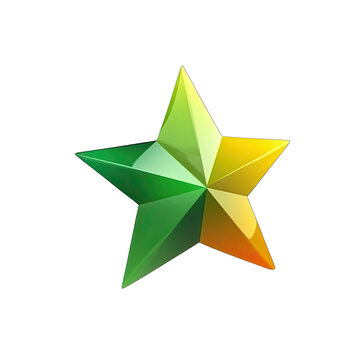 3D star colorful created with generative AI