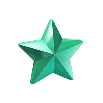 3D blue, turquoise star created with generative AI
