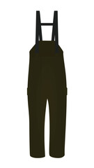 Brown working pants. vector illustration
