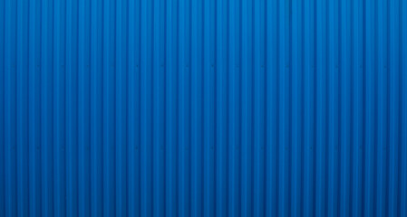 pattern of blue Corrugated Metal Sheet texture surface for roofing. Background and banner concept