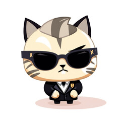 サングラスをかけたネコ