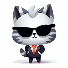 サングラスをかけたネコ