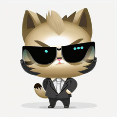 サングラスをかけたネコ