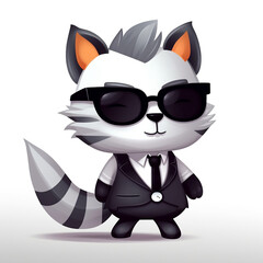 サングラスをかけたネコ
