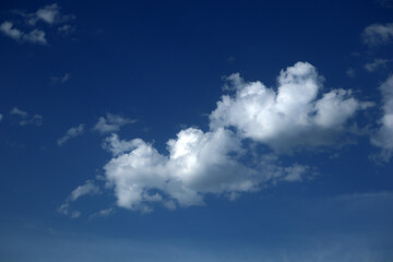 White clouds in blue sky