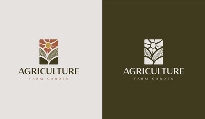 Agriculture Farm Logo. Universal creative premium symbol. Vector sign icon logo template. Vector illustration