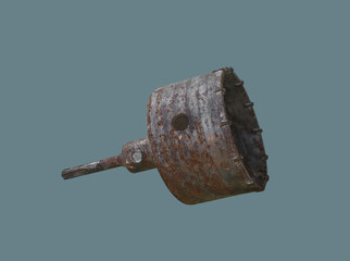 Old nozzle for puncher, for making a hole under the sewer