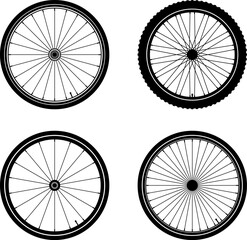 Bike Bicycle wheel vector icon. Bicycle wheel symbol. Bike rubber. Mountain tyre. Valve. Fitness cycle. Motor Bike. Vector