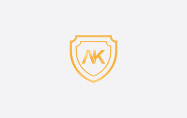 Shield symbol and royal luxury shield monogram design