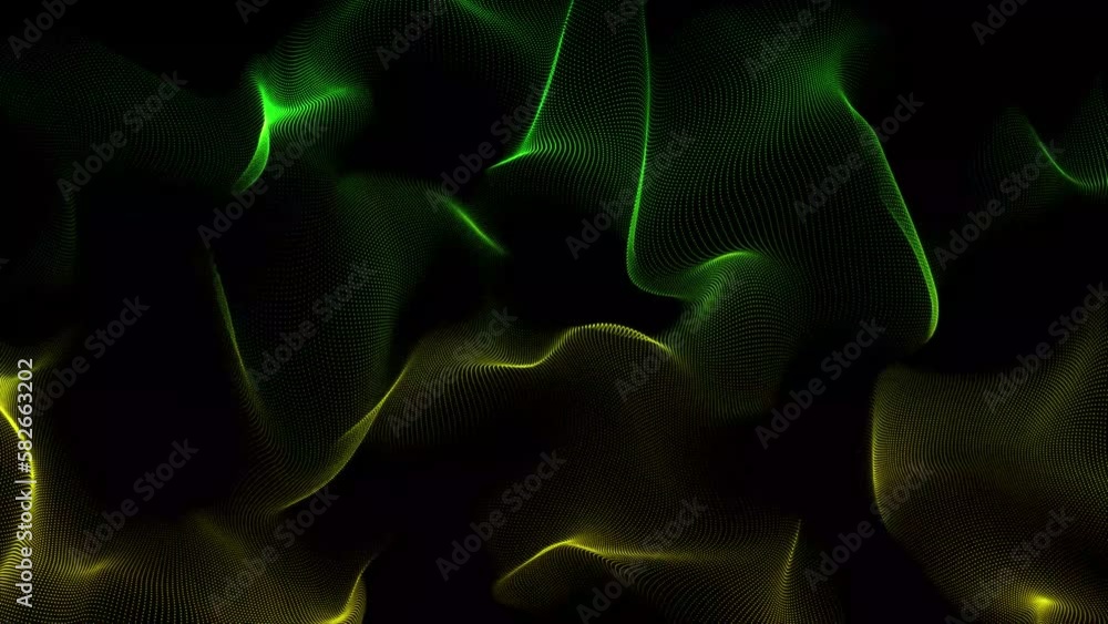 Poster blue and yellow color trapcode form wave background. creative digital wave texture. dark surface wit