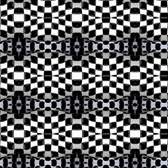Black and white checkered pattern created
with Generative Al technology