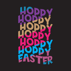 Hoppy easter t shirt design graphic template