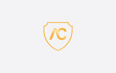 Shield symbol and royal luxury shield monogram. shield protection logo 