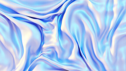 Obraz premium Abstract fluid iridescent holographic neon curved wave in motion colorful background, Gradient design, 3d render