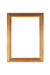 gold frame on the white background.