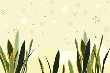 Illustration vector graphic of sansevieria plant wallpaper