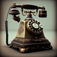 Old telephone. Generative KI