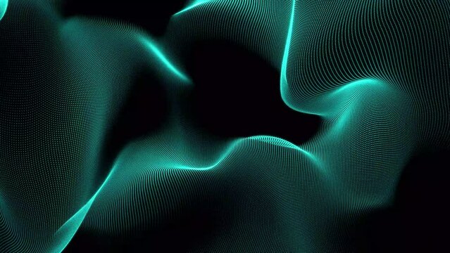 Blue color trapcode form wave background. Creative digital wave texture. Abstract Animated Particles Background with Trapcode Form.