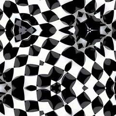 Black and white checkered pattern created
with Generative Al technology