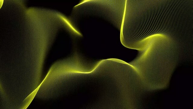 Yellow color trapcode form wave background. Creative digital wave texture.