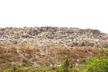 Big pile of garbage, global pollution concept.