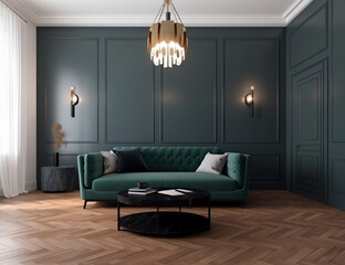 modern living room with sofa