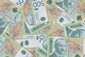Fototapeta na wymiar Serbian dinar. Close up money from the Republic of Serbia. Serbian currency.3D render