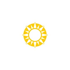 Sun simple icon. Summer sun logo design isolated on white background