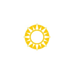 Sun simple icon. Summer sun logo design isolated on white background