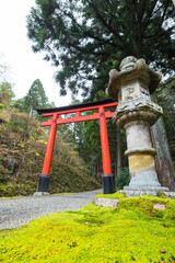 日本　京都府京都市の二ノ瀬にある白龍園にある神社の鳥居