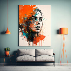 Modern artwork as background Ai, generative