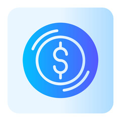 Dollar gradient icon