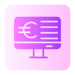 online money gradient icon