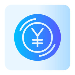 Obraz premium Yuan gradient icon